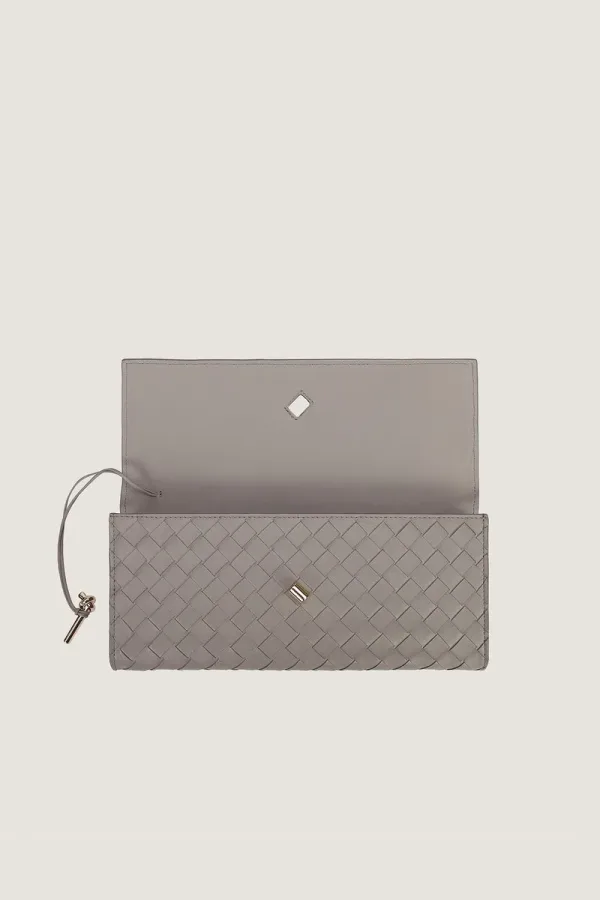Leinster Leather Clutch – Grey – view 3