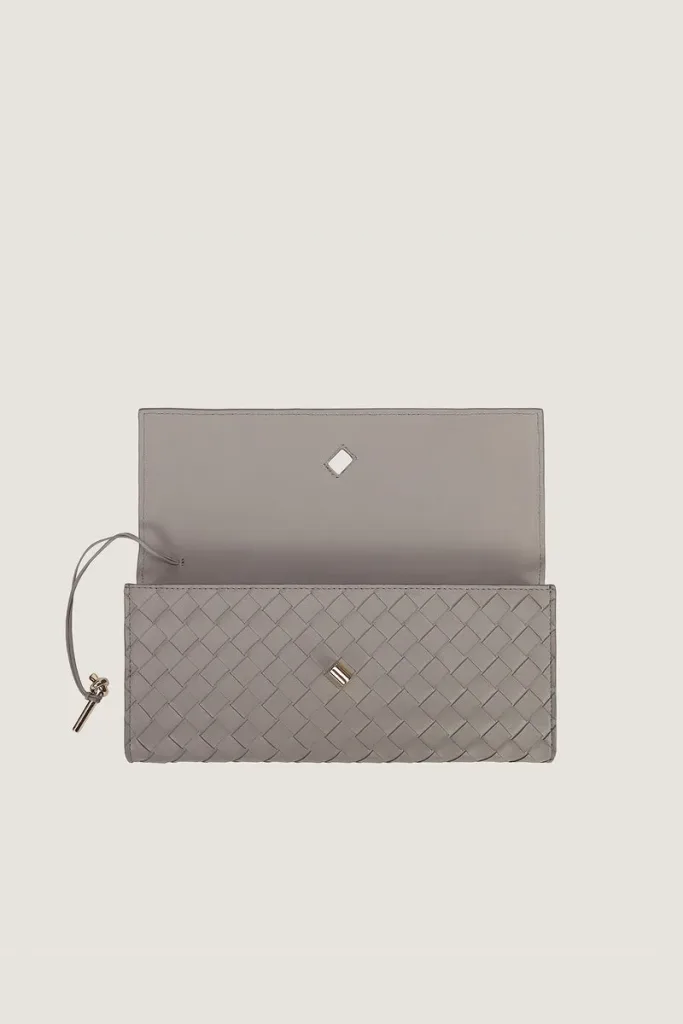 Leinster Leather Clutch – Grey – view 3