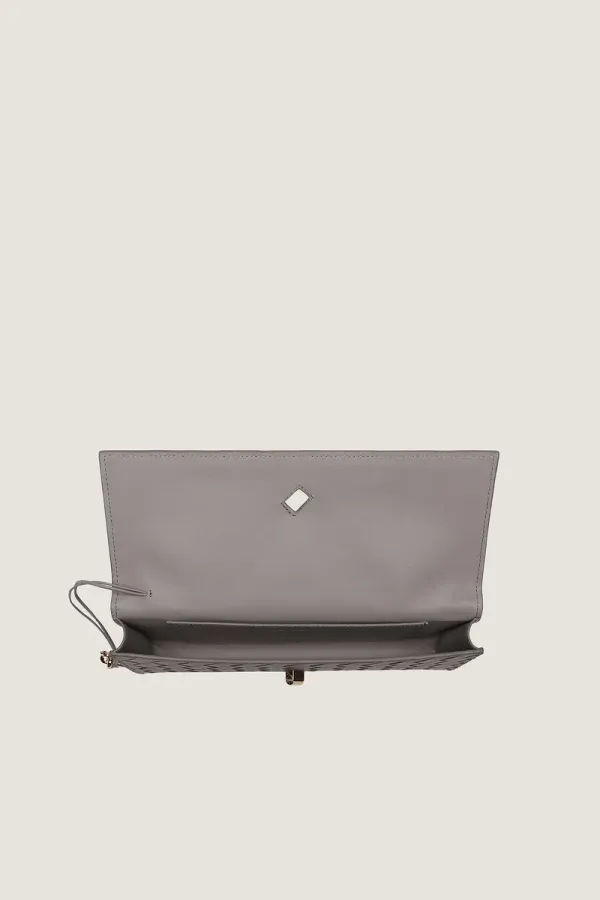 Leinster Leather Clutch – Grey – view 4