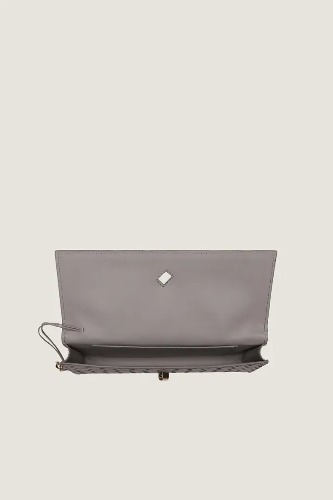 Leinster Leather Clutch – Grey – view 4