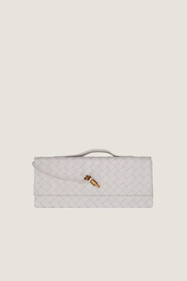 Leinster Leather Clutch – White – view 1