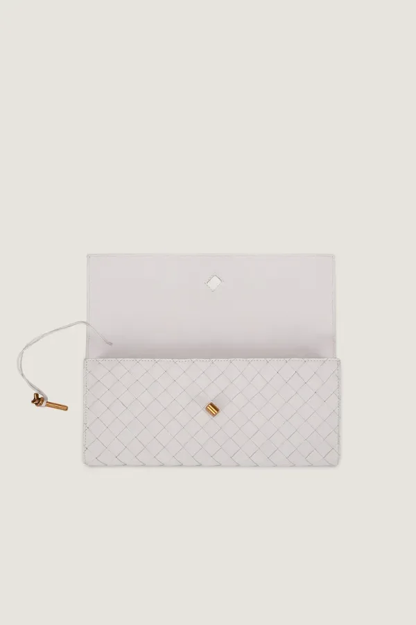 Leinster Leather Clutch – White – view 2