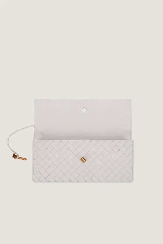 Leinster Leather Clutch – White – view 2