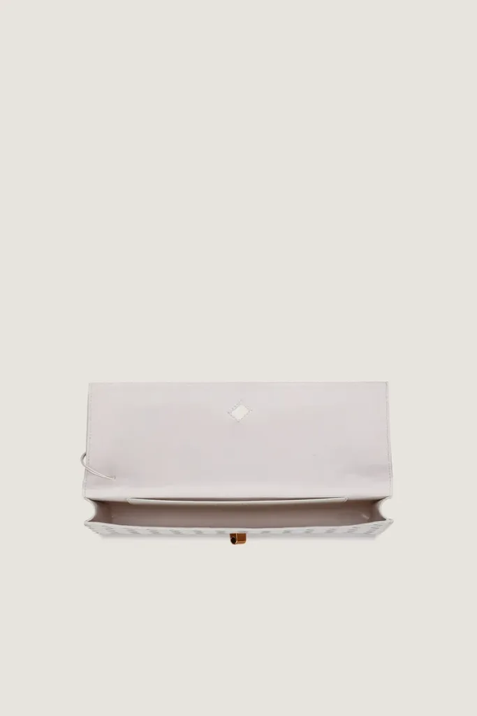 Leinster Leather Clutch – White – view 3