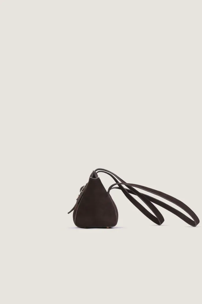 Mortimer Suede Leather Shoulder Bag – Chocolate Brown – view 3