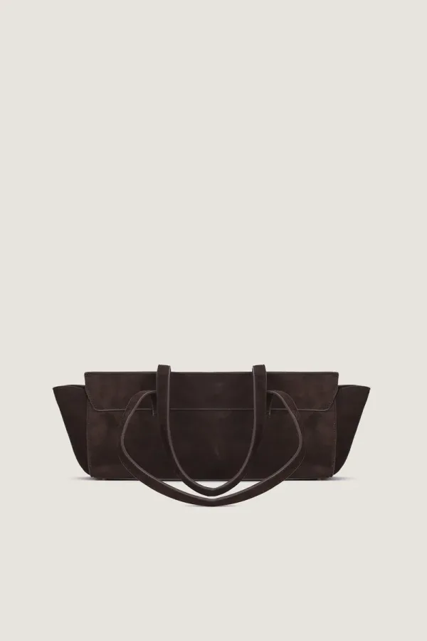 Mortimer Suede Leather Shoulder Bag – Chocolate Brown – view 4