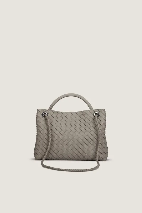 Moscow Road Small Leather Handbag – Grey – view 4