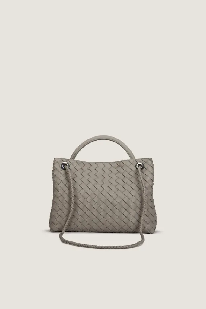 Moscow Road Small Leather Handbag – Grey – view 4