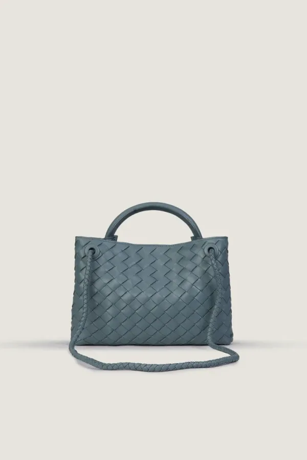 Moscow Road Small Leather Handbag – Sea Grey – view 4