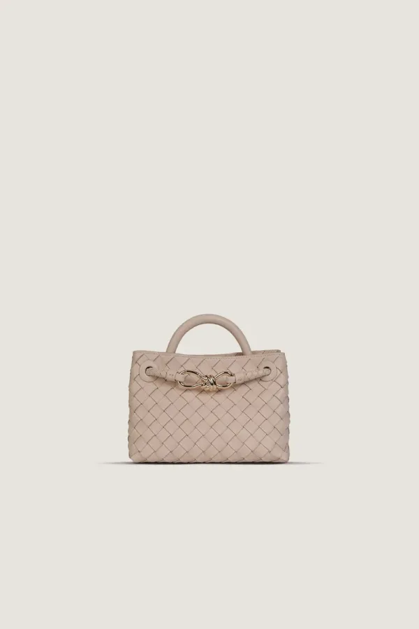 Norfolk Square Mini Leather Handbag – Beige – view 1