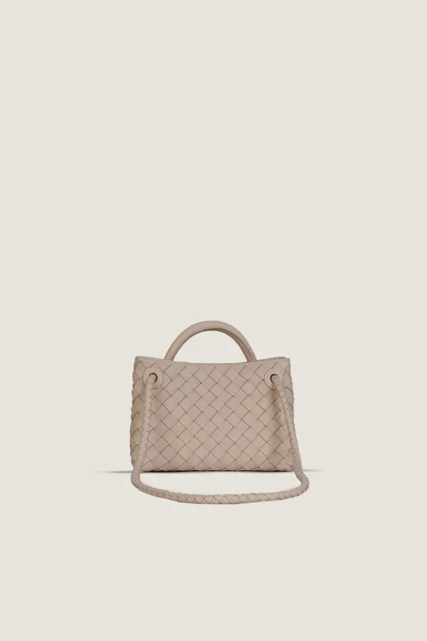 Norfolk Square Mini Leather Handbag – Beige – view 3