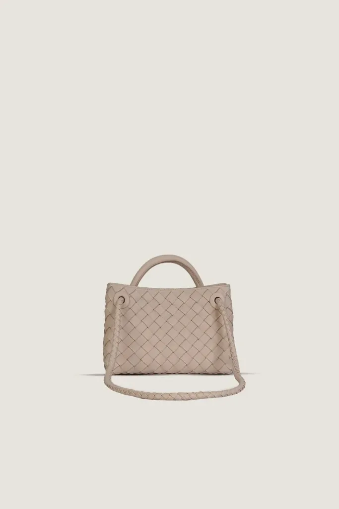Norfolk Square Mini Leather Handbag – Beige – view 3