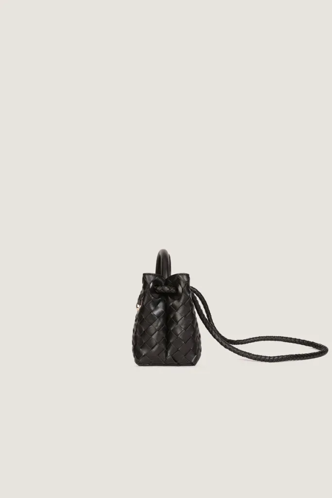 Norfolk Square Mini Leather Handbag – Black – view 2