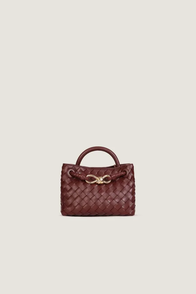 Norfolk Square Mini Leather Handbag – Burgundy – view 1