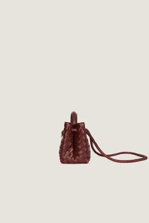 Norfolk Square Mini Leather Handbag – Burgundy – view 2