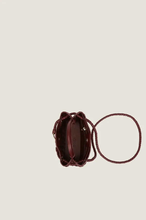 Norfolk Square Mini Leather Handbag – Burgundy – view 3