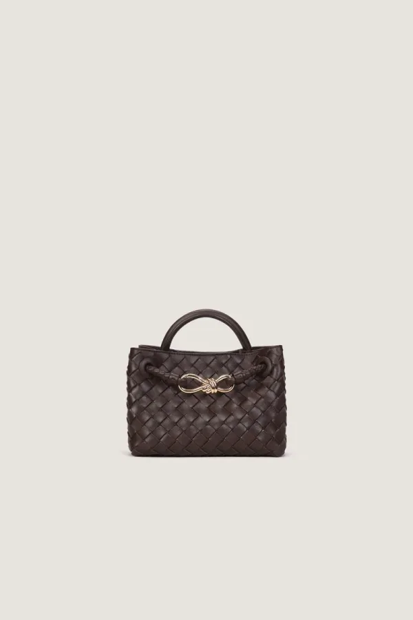 Norfolk Square Mini Leather Handbag – Chocolate Brown – view 1
