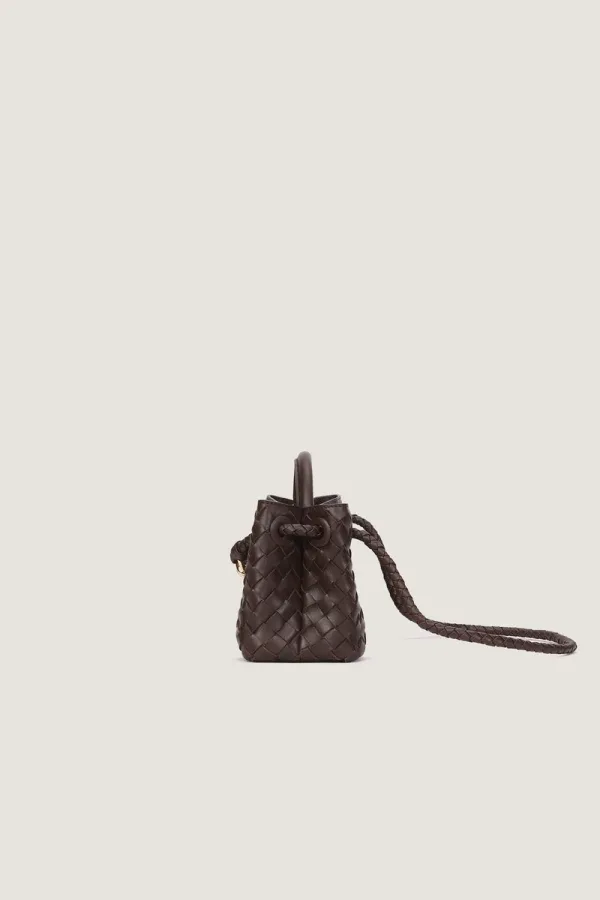 Norfolk Square Mini Leather Handbag – Chocolate Brown – view 2