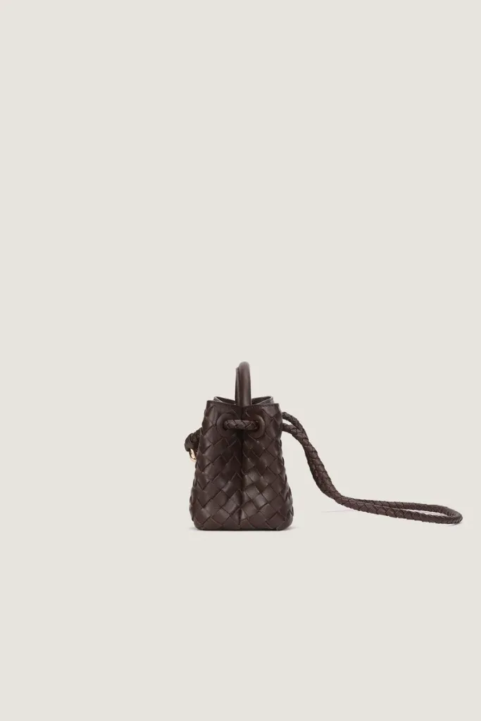 Norfolk Square Mini Leather Handbag – Chocolate Brown – view 2