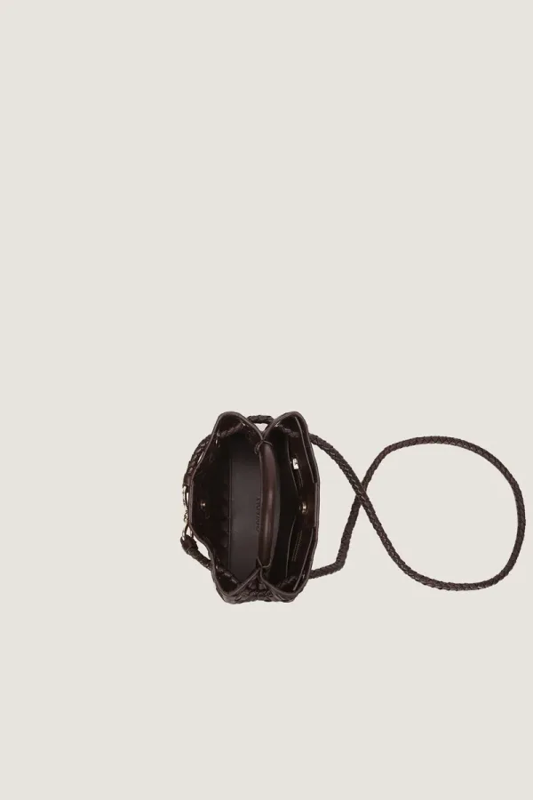 Norfolk Square Mini Leather Handbag – Chocolate Brown – view 4