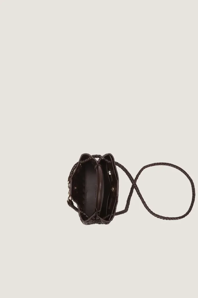 Norfolk Square Mini Leather Handbag – Chocolate Brown – view 4