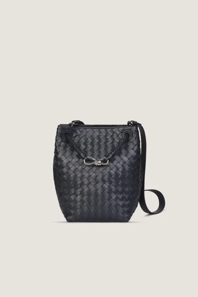 Paddington Green Bucket Leather Handbag – Navy – view 1