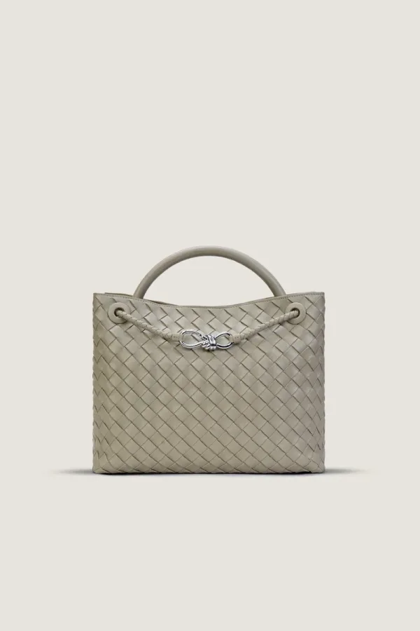 Phillimore Medium Leather Handbag – Light Grey – view 1