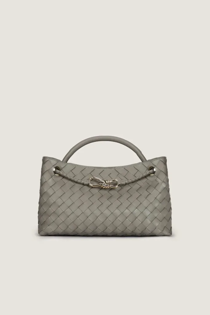 Princes Square East-West Leather Handbag – Grey – view 1