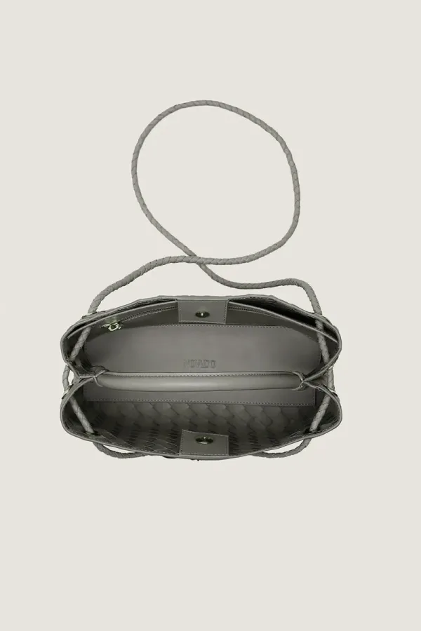 Princes Square East-West Leather Handbag – Grey – view 2