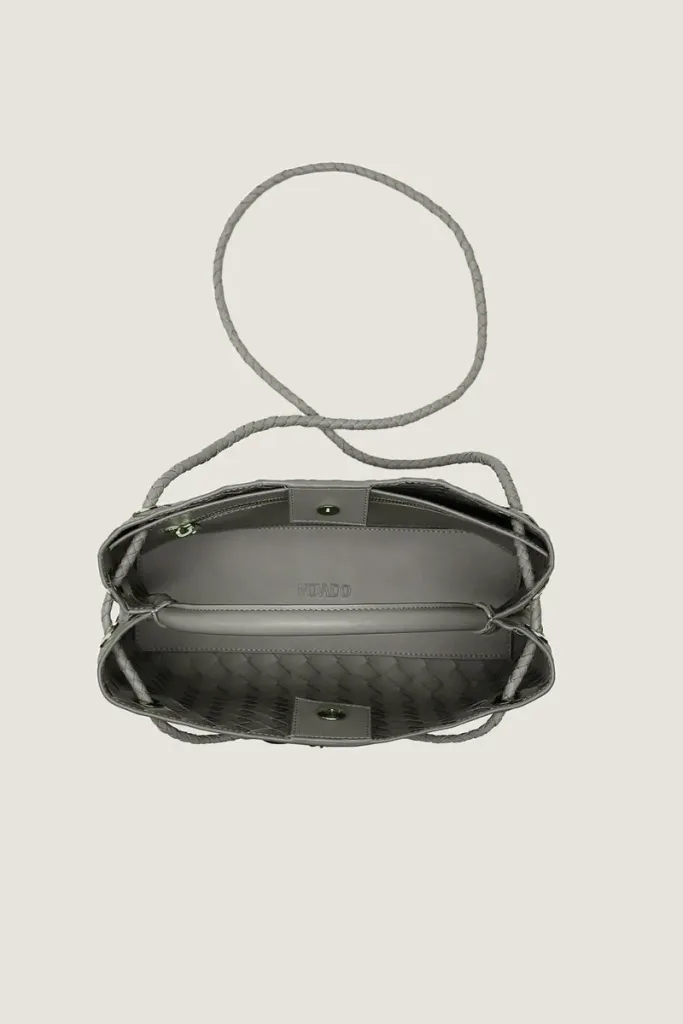Princes Square East-West Leather Handbag – Grey – view 2