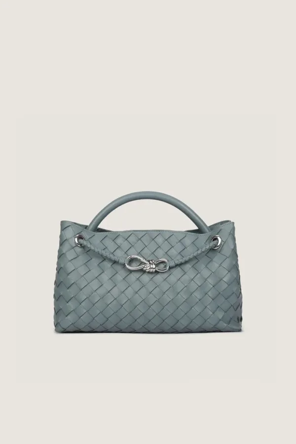 Princes Square East-West Leather Handbag – Sea Grey – view 1