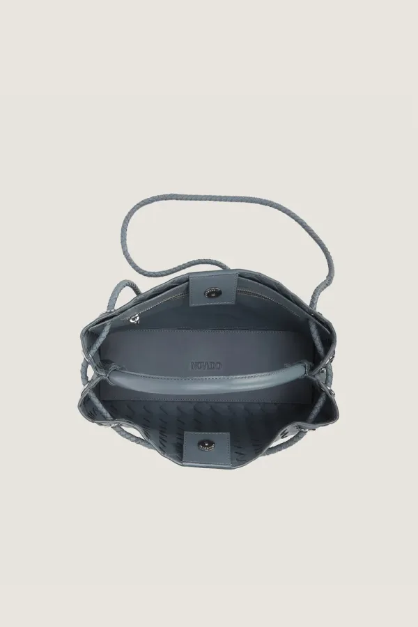 Princes Square East-West Leather Handbag – Sea Grey – view 2