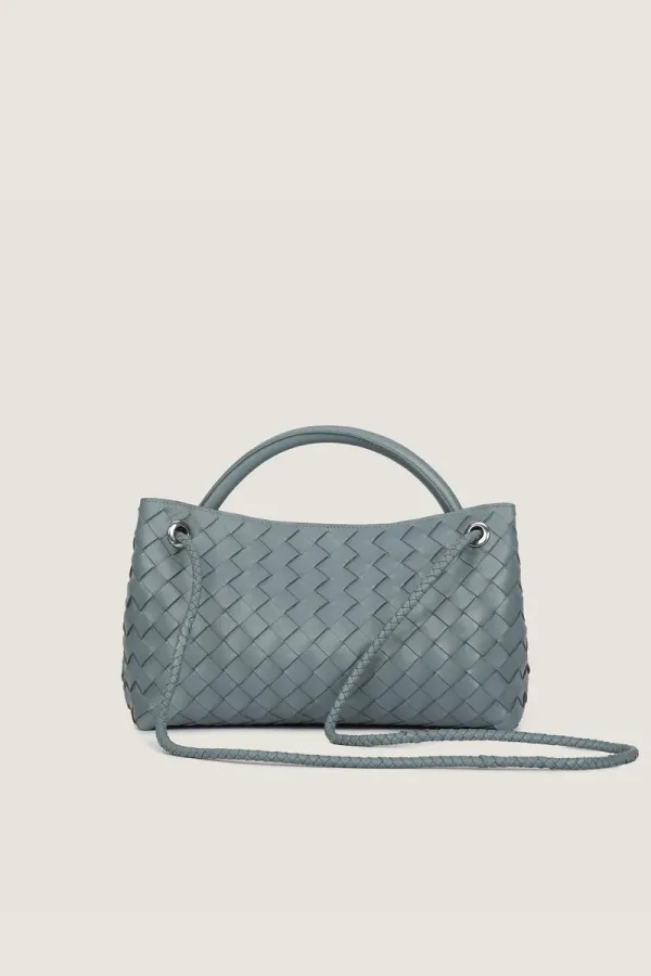 Princes Square East-West Leather Handbag – Sea Grey – view 3
