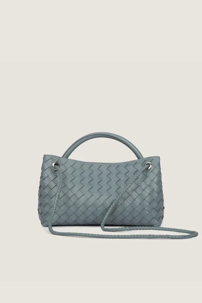 Princes Square East-West Leather Handbag – Sea Grey – view 3