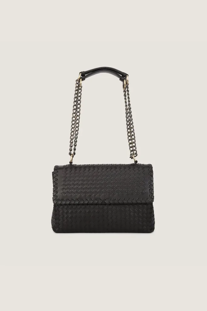 Rathbone  Leather Shoulder Bag – Black – view 1