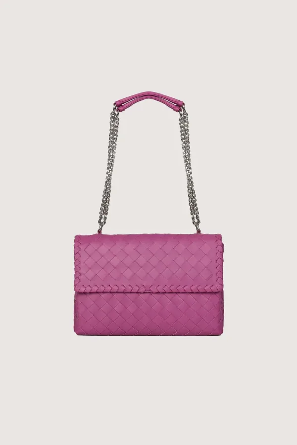 Rathbone Leather Shoulder Bag – Fuchsia – view 1