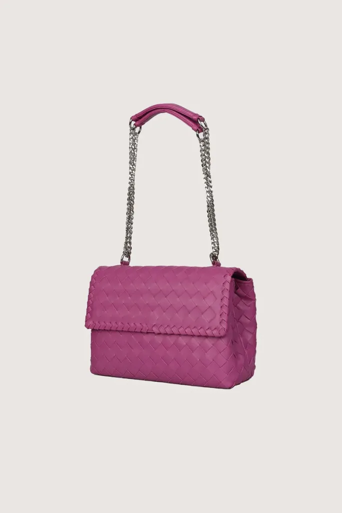 Rathbone Leather Shoulder Bag – Fuchsia – view 2