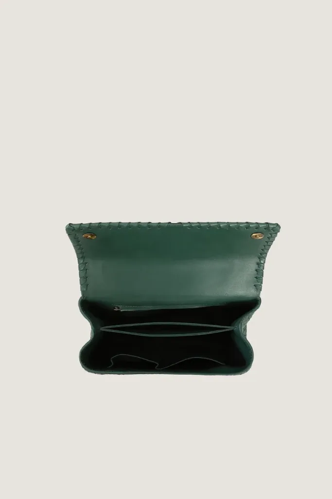 Rathbone Leather Shoulder Bag – Green – view 2