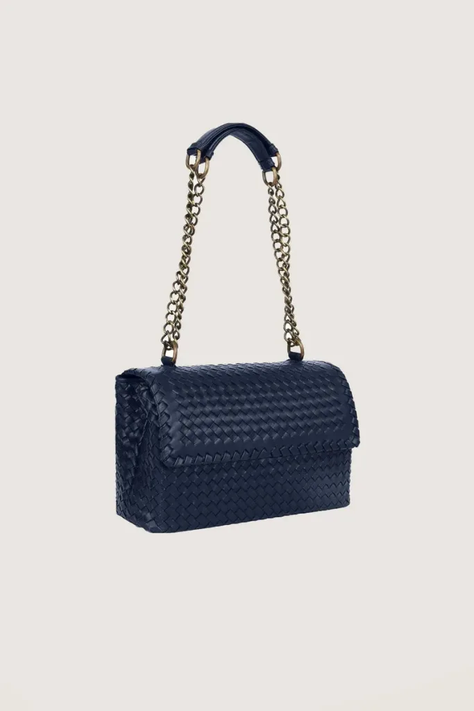 Rathbone Leather Shoulder Bag – Navy – view 1