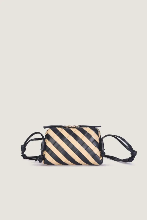 South Molton Leather Pouch – Navy And Beige – view 4