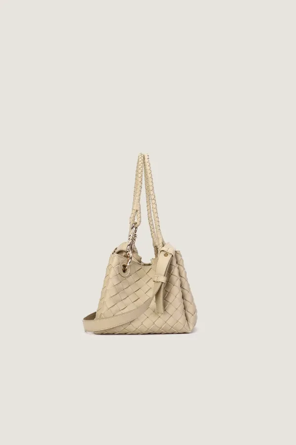 Sussex Gardens Small Leather Handbag – Beige – view 2