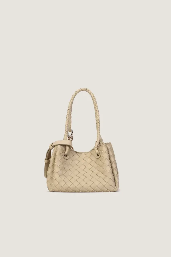Sussex Gardens Small Leather Handbag – Beige – view 3
