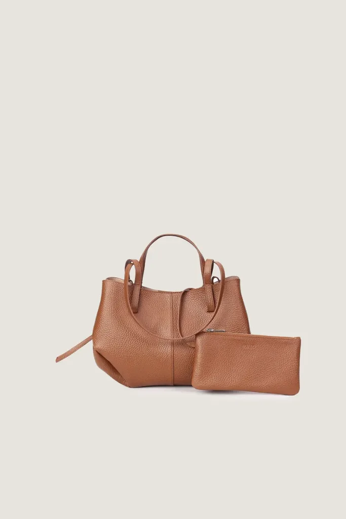 Wimpole Mini Leather Handbag – Brown – view 3