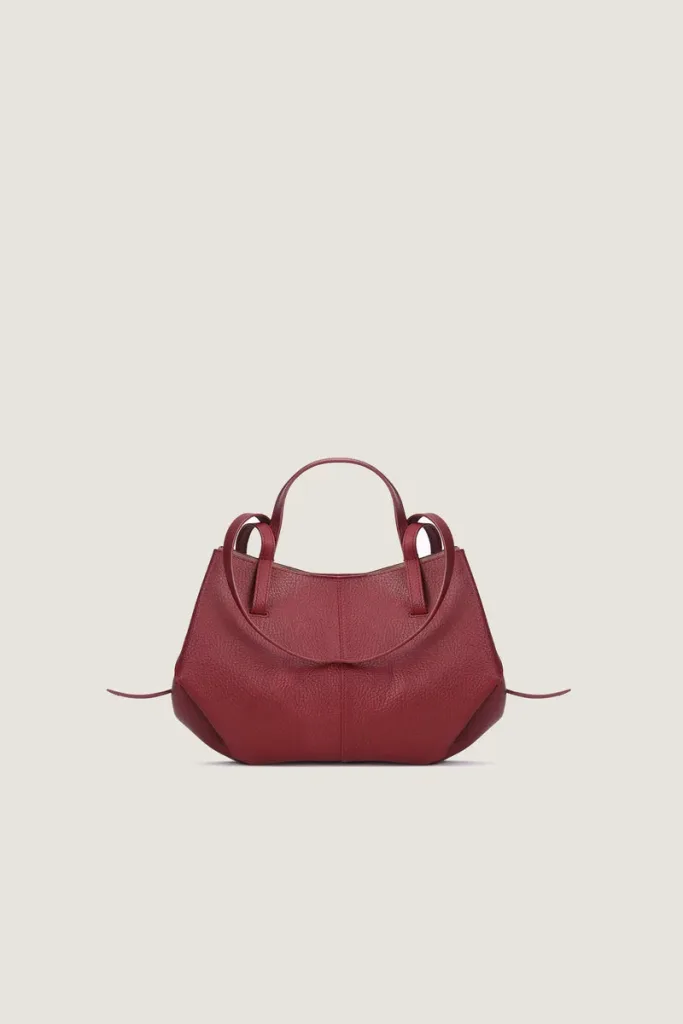 Wimpole Mini Leather Handbag – Burgundy – view 2