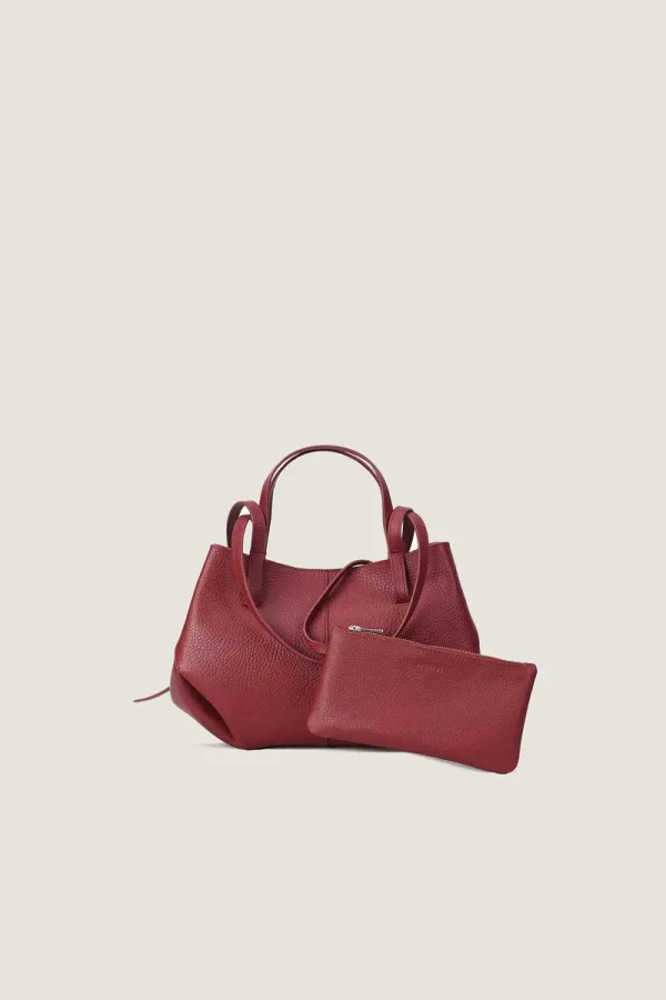 Wimpole Mini Leather Handbag – Burgundy – view 4