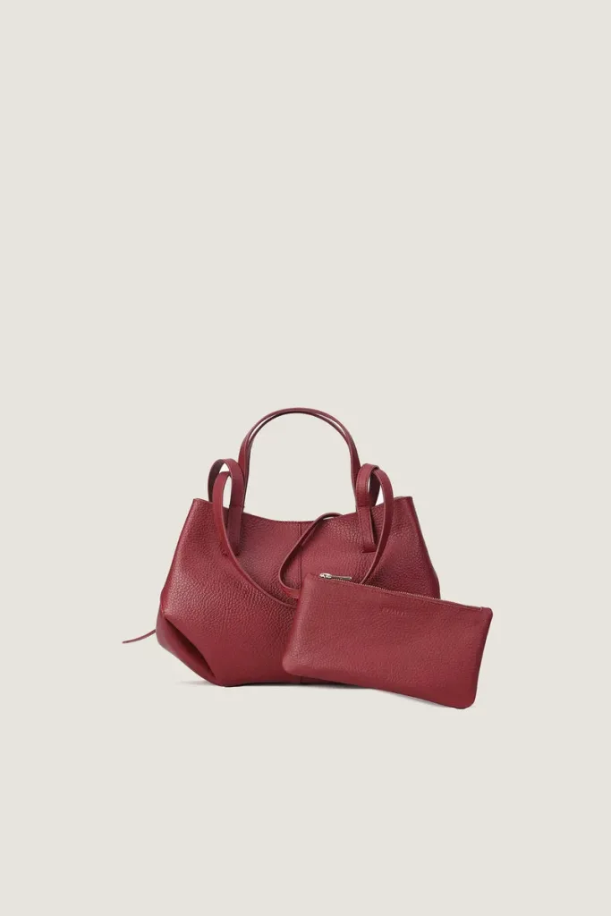 Wimpole Mini Leather Handbag – Burgundy – view 4