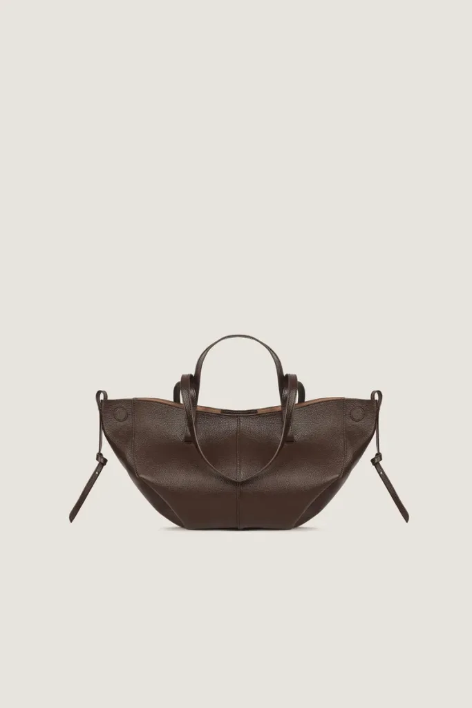 Wimpole Mini Leather Handbag – Chocolate Brown – view 1