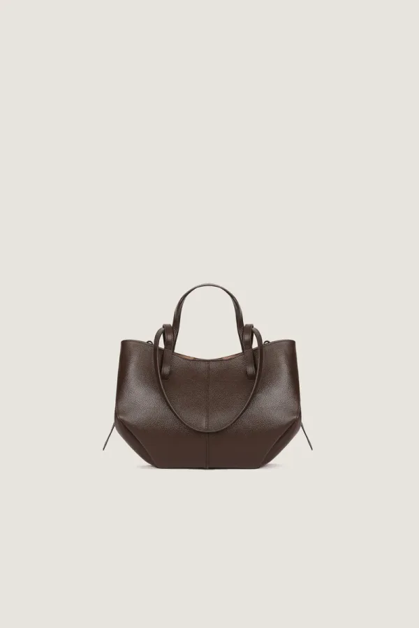 Wimpole Mini Leather Handbag – Chocolate Brown – view 2