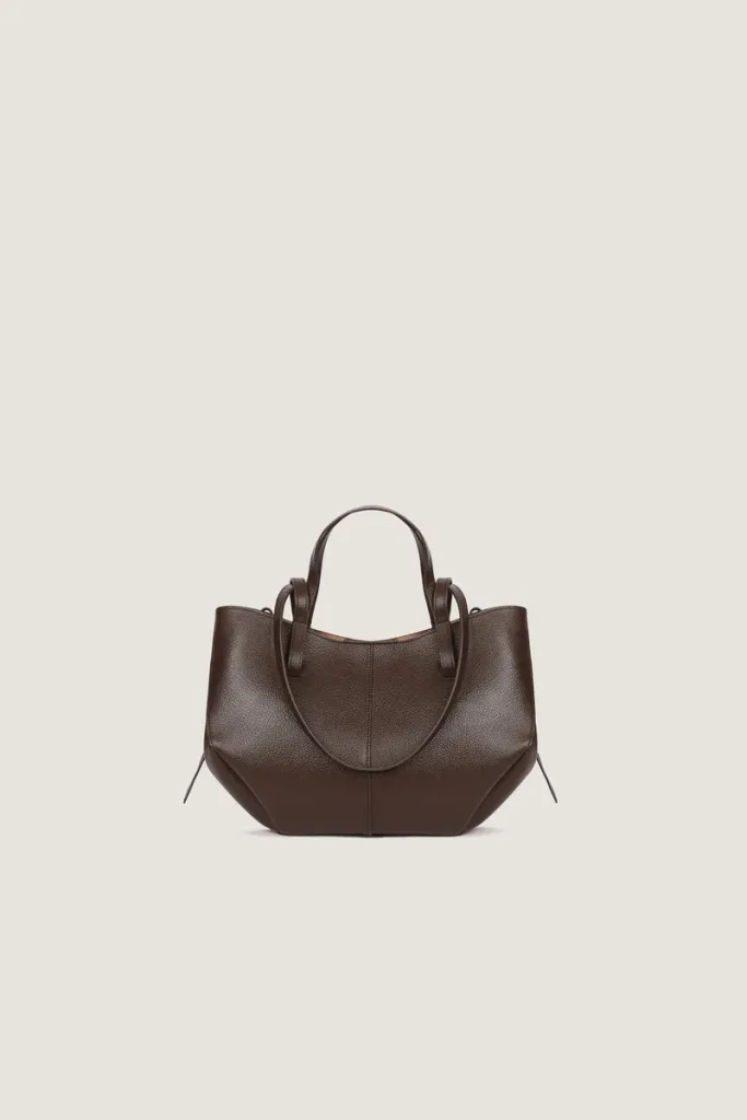 Wimpole Mini Leather Handbag – Chocolate Brown – view 2