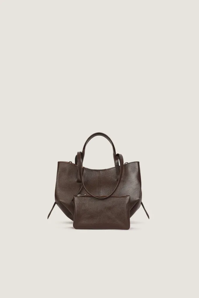 Wimpole Mini Leather Handbag – Chocolate Brown – view 4